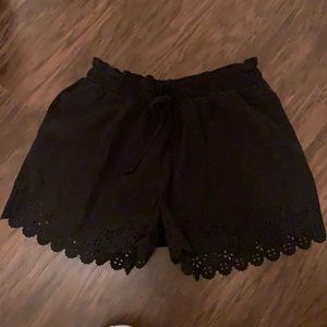 Black fashion dress shorts